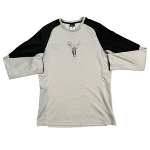 Nike Kobe Bryant Mamba Fearless Dri-FIT Long Sleeve Shirt Grey Black Mens Medium